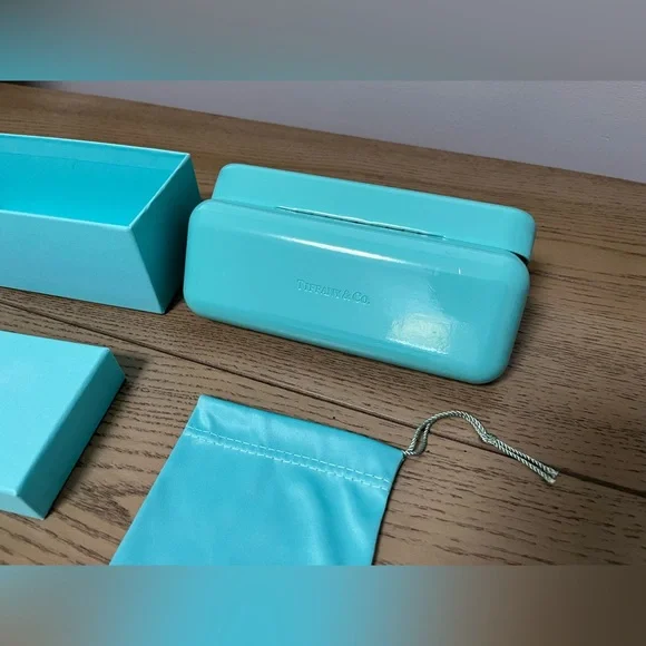 Tiffany & Co. Glasses Case with Soft Cloth Bag & Box - Picture 8 of 9